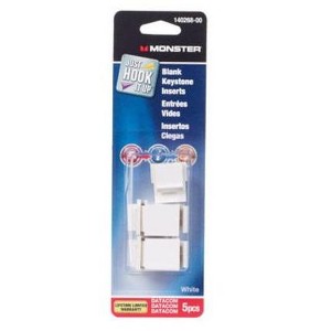 Monster 140268-00 Blank Keystone Insert, White - 1 of 1