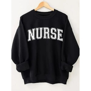 Coolmee Womens Oversized Sweatshirt Crewneck Long Sleeve Drop Shoulder Pullover Tops Fall Outfits Casual Clothes - 1 of 3