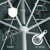 JONATHAN Y Collins 9 ft. Classic Cottage Tassel Market Patio Umbrella with Auto-Tilt, Crank, Wind Vent and UV Protection - 3 of 4