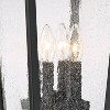 Minka Lavery Modern Outdoor Post Light Fixture Sand Black 19 3/4" Clear Seeded Glass Shade for Exterior Barn Deck Porch Yard Patio - 2 of 2