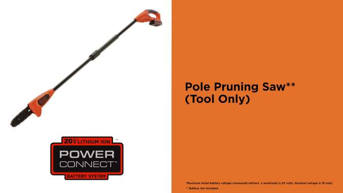 Black & Decker LPP120B 20V MAX Lithium-Ion 8 in. Cordless Pole Saw (Tool Only), 2 of 8, play video