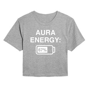Women's - Instant Message - Aura Energy 67 Cropped Graphic T-Shirt - 1 of 4