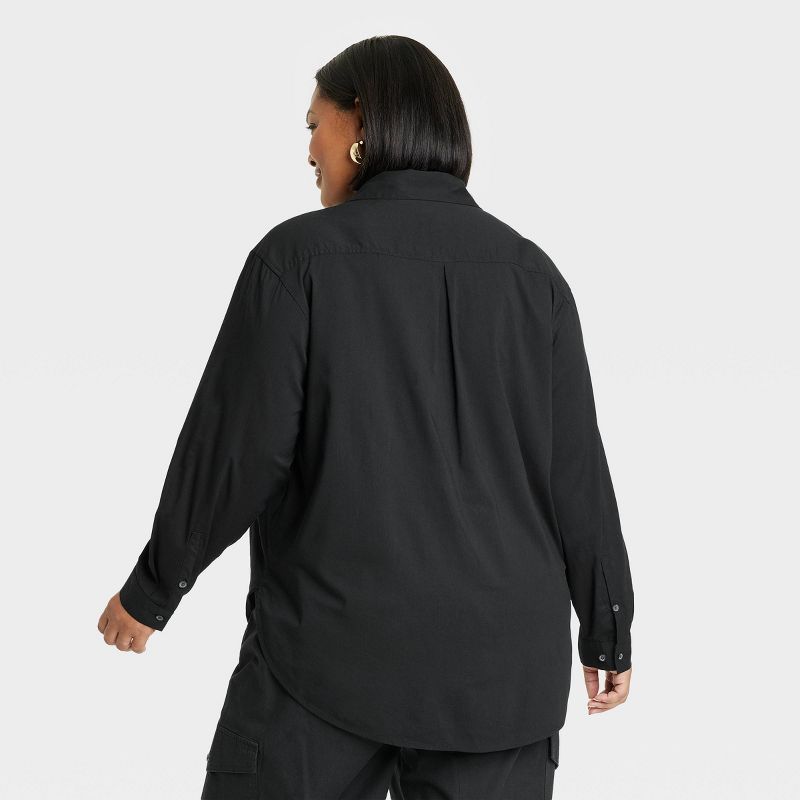 Women's Long Sleeve Utility Button-Down Shirt - Ava & Viv™, 2 of 4