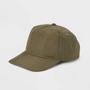 Men's Nylon 5 Panel Baseball Hat - Goodfellow & Co™ Olive Green - 1 of 4