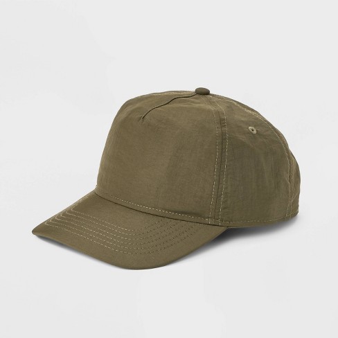 Men's Nylon 5 Panel Baseball Hat - Goodfellow & Co™ Olive Green - image 1 of 4