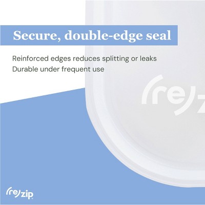 (re)zip Reusable Leakproof Clip-on Take Me with You Bags and Carabiner - 2pc: BPA-Free, 7.33" Height, 9.3" Width