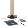 Franklin Iron Works Hugo 28 1/2" Tall Rustic End Table Lamps Set of 2 USB Port Pull Chain White-Washed Wood Finish Oatmeal Shade Living Room Charging - 4 of 4