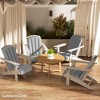 Outsunny Set of 4 Adirondack Chair Cushion, High Back Outdoor Chair Cushions with Ties - 2 of 4