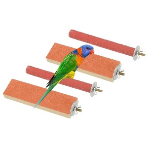 Unique Bargains Colorful Paw Grinding Bird Perch Stand Parrot Perch Toy - 1 of 4