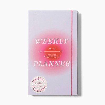 Weekly Planner: Love x June Undated Pink Art Stationery for Adults, 4x7.5 Inch Paper, Glue Binding