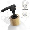 BRINJOY Glass Soap Dispenser Set, Contains Hand Soap and Dish Soap Dispenser(Black & White) - 2 of 4