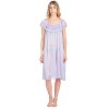 Casual Nights Women's Cap Sleeve Flower Silky Tricot Nightgown - 2 of 4