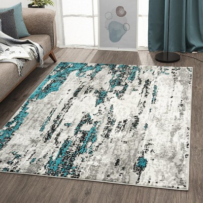 Luxe Weavers Modern Distressed Abstract Area Rug