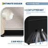 GustoWave Cat Litter Box Enclosure for 2 Cats, Litter Box Enclosure with Double Room, Hidden Enclosed Cat Litter Box Furniture - 4 of 4