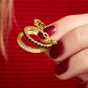 Ross-Simons 1.00 ct. t.w. Garnet Eternity Band in 14kt Yellow Gold - 4 of 4