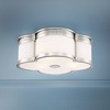 Minka Lavery Modern Ceiling Light Flush Mount Fixture 16 1/4" Polished Nickel Dimmable LED Etched White Glass for Bedroom Kitchen - 2 of 3