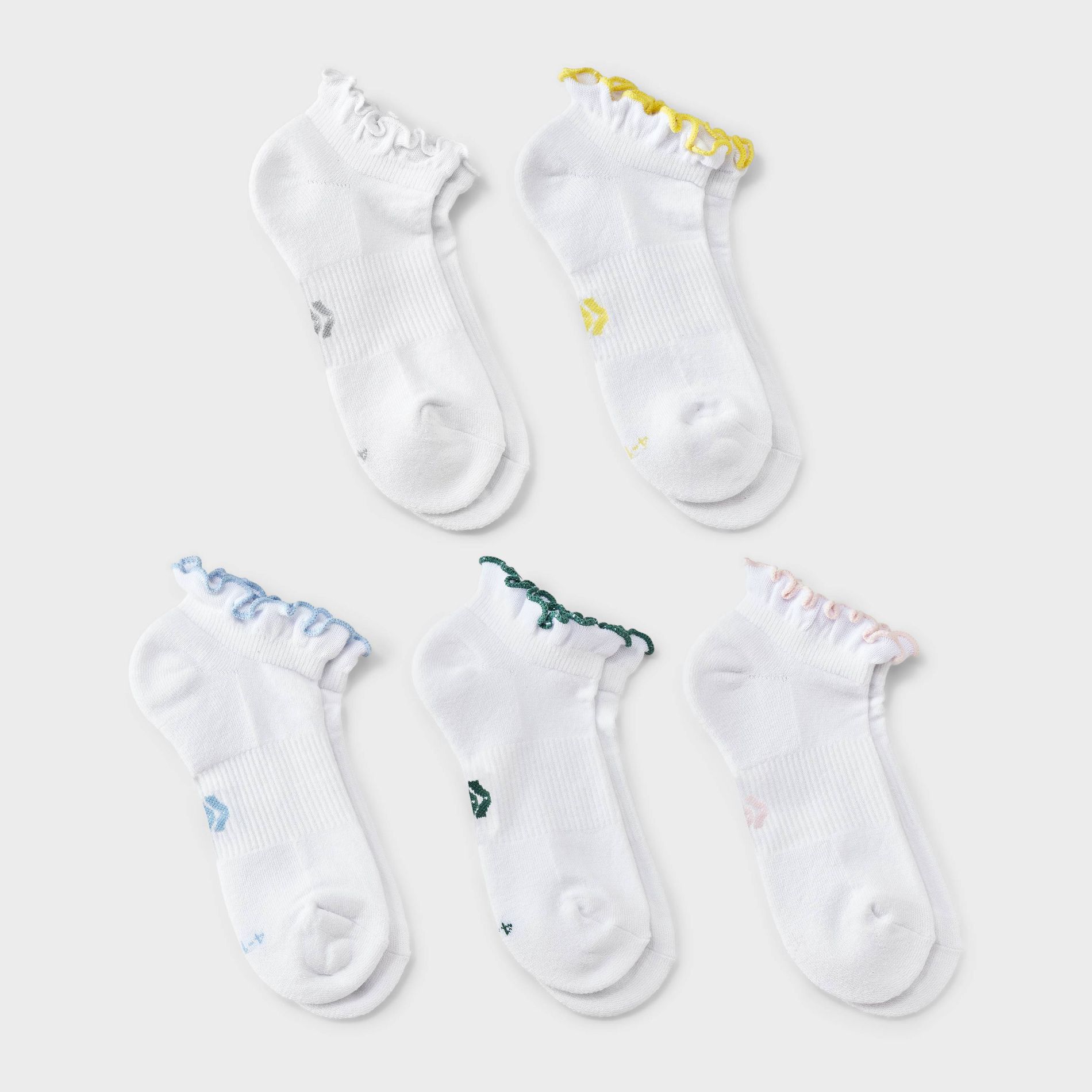 Women's Ruffled Lettuce Edge Active Socks - All In Motion™ Multi Color