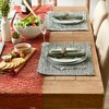 Design Imports Black/Off-White Tonal Recycled Cotton Slubby Rib Placemat Set/6 - 2 of 4