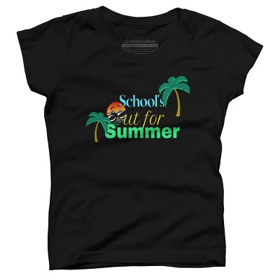 Girl's Design By Humans School's out for Summer By Lamondcreations T-Shirt