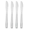(6 pack) Lace Stainless Steel Adult Dinner Tableware Knife, 4-Piece Set,Silver - 4 of 4