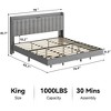 Nasitip Floating Bed Frame with LED Lights, Upholstered Platform Full Bed Frame, No Box Spring Needed - 4 of 4