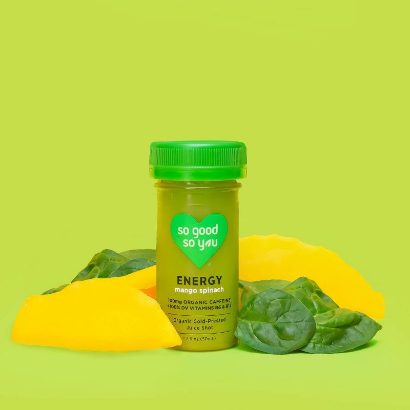 So Good So You Energy Mango Spinach Organic Cold-Pressed Juice Shot - 1.7 fl oz, 3 of 8