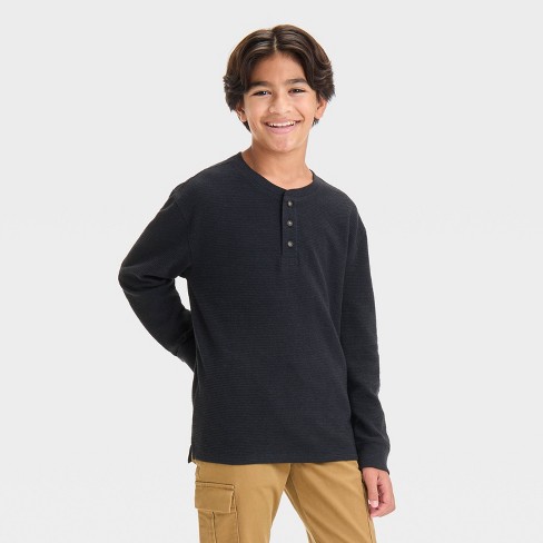 Henley t shirts boys best sale