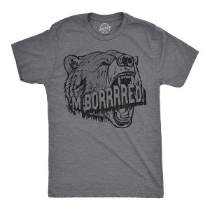 Mens Funny T Shirts Im Bored Sarcastic Bear Graphic Novelty Tee For Men - Crazy Dog Men's T Shirt - 1 of 4