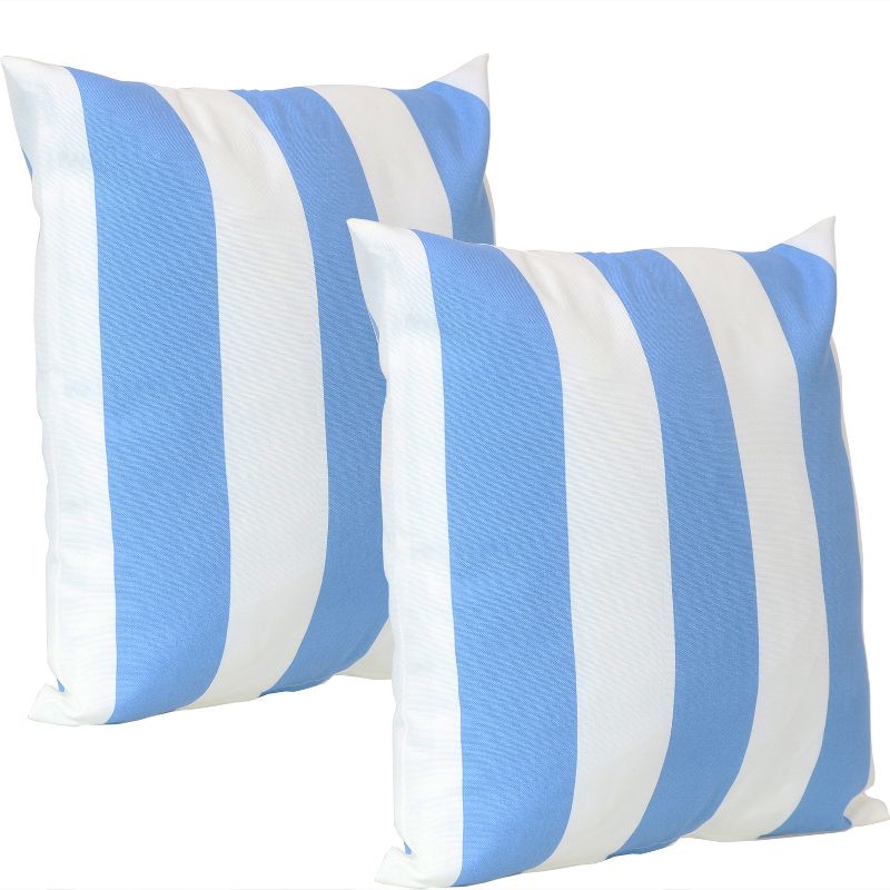 Sunnydaze Indoor/Outdoor Weather-Resistant Polyester Lumbar Decorative Pillow with Zipper Closure - 2pk, 1 of 9