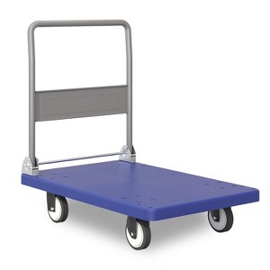 Platform Truck, Foldable Push Cart Dolly with 360° Swivel Wheels, Heavy Duty Luggage Cart with 661lb Weight Capacity, Space-Saving Push Hand Cart - 1 of 4