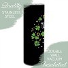 Elanze Designs Irish & Proud Green Shamrock Horseshoe St. Patrick's Day 20 ounce Stainless Steel Travel Tumbler with Lid For Your On The Go Beverages - 3 of 4