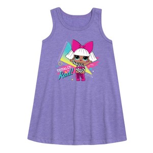 Girls' - LOL Surprise! - Totally Rad Diva Graphic Sleeveless Aline Dress - 1 of 3