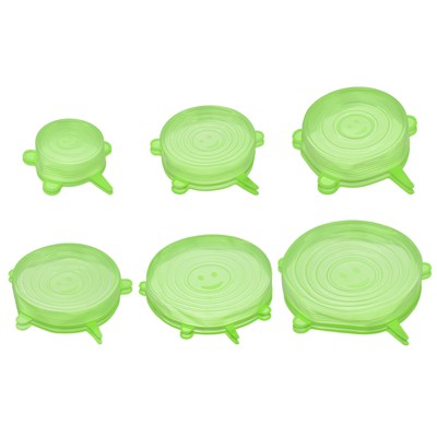 Unique Bargains Reusable Silicone Stretch Lids for Bowls and Food Covers 2 Sets