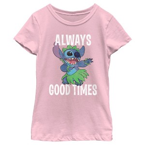 Girl's Lilo & Stitch Always Good Times T-Shirt - 1 of 4