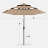 Best Choice Products 10ft 3-Tier Patio Umbrella, Market Sun Shade w/ Tilt Adjustment, Easy Crank - 2 of 4