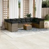 vidaXL Garden Sofa Set Grey PE Rattan Modular Garden Sofa Set - 2 of 4