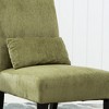 Lyngins Chenille Accent Chair with Solid Wood Legs, Armless Chair with Pillow, Padded Comfy Reading Chair, Upholstered Living Room Chair - 4 of 4