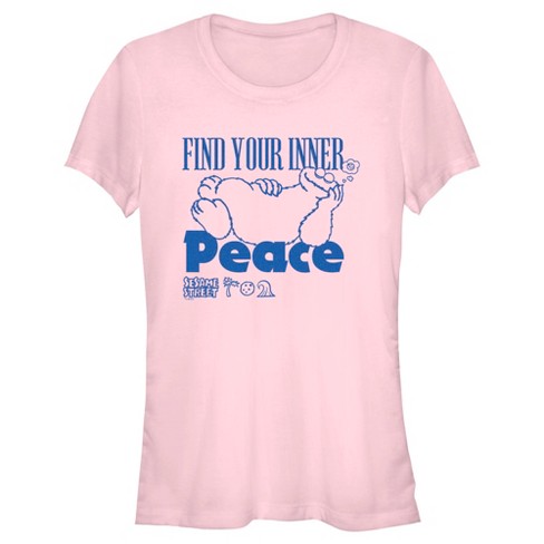 Junior's Sesame Street Cookie Monster Find Your Inner Peace T-Shirt - image 1 of 4