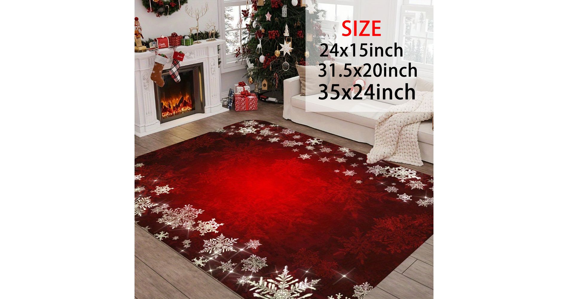 Lomsoe 1pc Carpet, Santa Claus Welcome Extra Thick Doormat - Doorway Carpet,Christmas Decoration Gift.