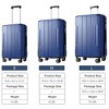 Kumasinova ABS Luggage Set of 3,Hardshell Spinner Suitcase with TSA Lock,Lightweight Suitcases,Airline-Approved&Impact-Resistant,20/24/28" - 3 of 4