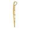 Black Bow Jewelry 14k Yellow Gold Filigree and Diamond Cut Leaf Pendant - 2 of 4