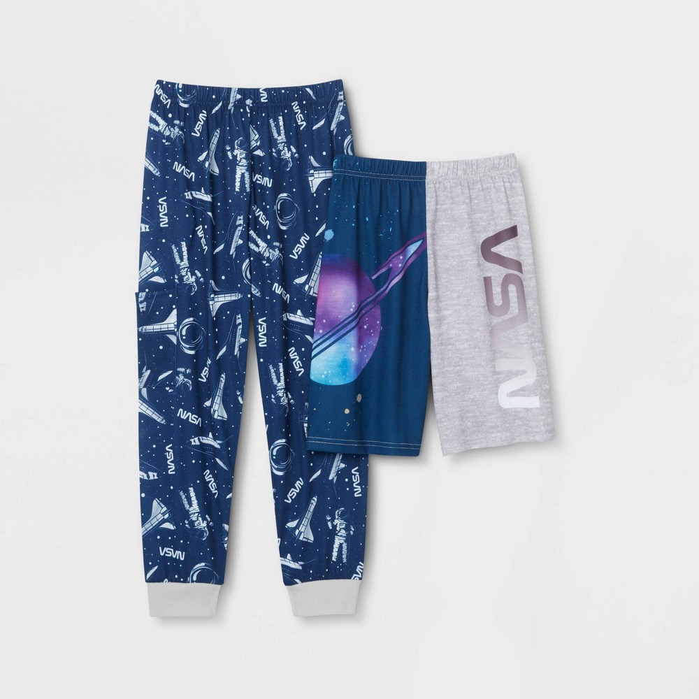 Boys' NASA 2pc Pajama Shorts and Pants - Blue 8