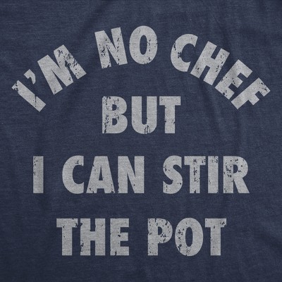 Мужские футболки Crazy Dog T-Shirts, Inc. Mens Funny T Shirts Im No Chef But I Can Stir The Pot Sarcastic Graphic Novelty Tee for Men - Crazy Dog Men's T Shirt With Sarcastic Sayings Navy L — фото 2