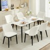 COZONY Dining Chairs Set of 2, Modern Upholstered Fabric Side Chairs with Padded Seat and Wood Legs, Accent Dining Room Chairs Kitchen & Living Room - 4 of 4