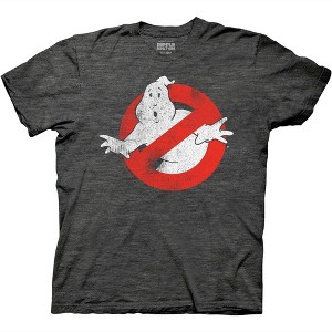 Ripple Junction Ghostbusters Men's Short Sleeve T-Shirt Classic Distressed No Ghost Movie Logo - 1 of 4