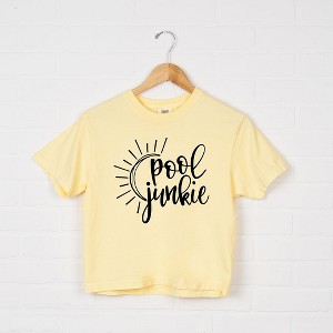 Simply Sage Market Women's Pool Junkie Short Sleeve Relaxed Fit Cropped Graphic Tee - 1 of 3