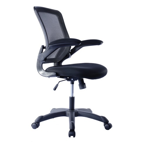 Mesh Task Office Chair With Flip Up Arms Black Techni Mobili