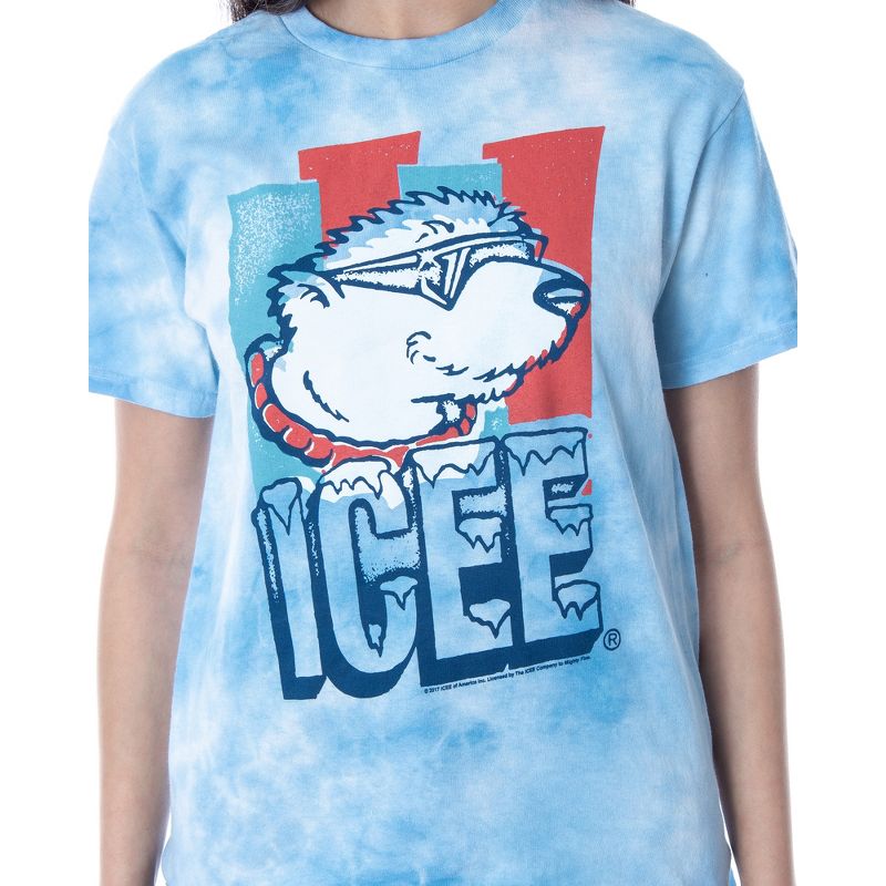 ICEE Women's Shirt Vintage Icee Polar Bear Logo Tie Dye Crop Top Tee Shirt Adult, 3 of 6