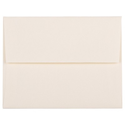 JAM Paper A2 Strathmore Invitation Envelopes 4.375 x 5.75 Natural White Linen 99761I