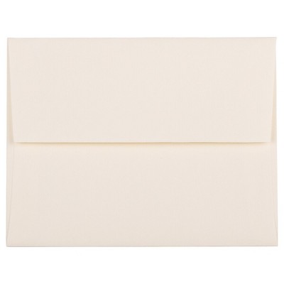 JAM Paper A2 Strathmore Invitation Envelopes 4.375 x 5.75 Natural White Linen 99761I